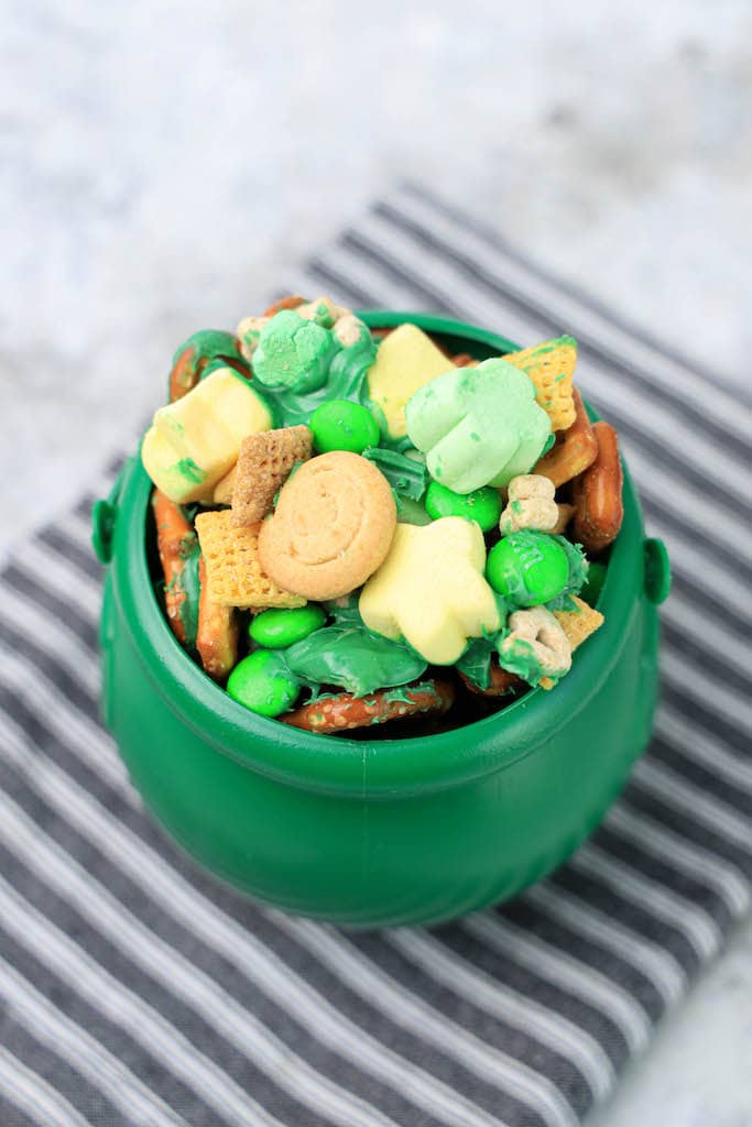 Leprechaun Bait in a small green cauldron